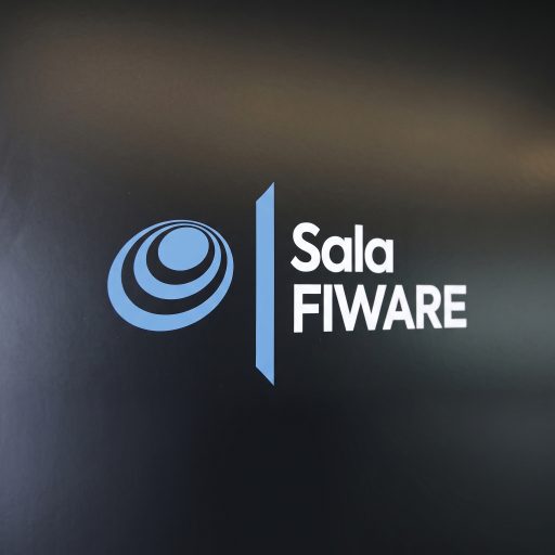 Fotografía del letrero de la sala de tecnología FIWARE de La Lonja de la Innovación