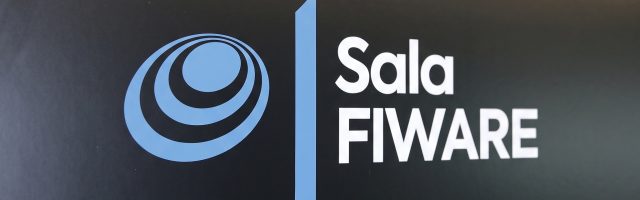 Fotografía del letrero de la sala de tecnología FIWARE de La Lonja de la Innovación